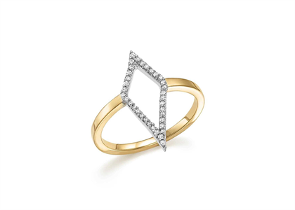 CZ Studded Ladies Kite Ring